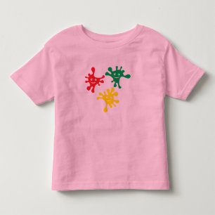T-shirt Pour Les Tous Petits Taches d'encre colorées et souriantes