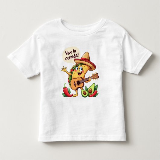 T-shirt Pour Les Tous Petits Taco Fiesta mit Gitarre und hispanischem Flair (Devant)