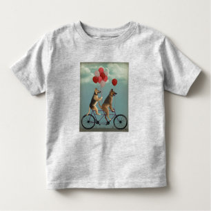 T-shirt Pour Les Tous Petits Tandem de berger allemand