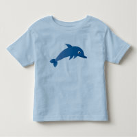 Tee - shirt mignon de bleu de dauphin de bande