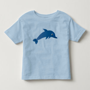 T-shirt Pour Les Tous Petits Tee - shirt mignon de bleu de dauphin de bande