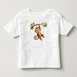 T-shirt Pour Les Tous Petits Temps de collation banane pour le singe malicieux