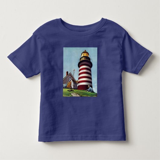 T-shirt Pour Les Tous Petits Teneur de phare par Stevan Dohanos (Devant)