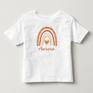 T-shirt Pour Les Tous Petits Terracotta boho arc-en-ciel personnalisé neutre