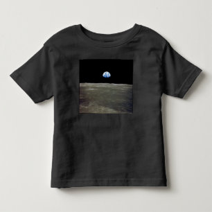 T-shirt Pour Les Tous Petits Terre depuis la Lune dans l'Espace Noir : Earthris