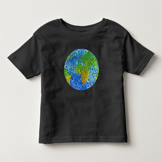 T-shirt Pour Les Tous Petits Terre tourbillonnant (Devant)