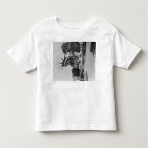 T-shirt Pour Les Tous Petits Tête de statue de la liberté en parc de Paris