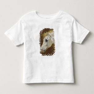 T-shirt Pour Les Tous Petits Tête d'un cheval Arabe gris (huile sur la toile