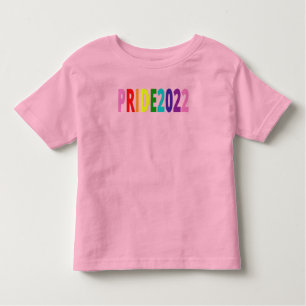 T-shirt Pour Les Tous Petits Texte arc-en-ciel coloré LGBTQ Gay pride 2022