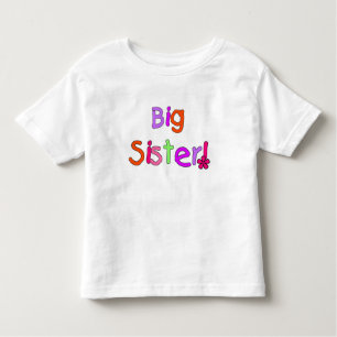 T-shirt Pour Les Tous Petits Texte coloré Grande Soeur