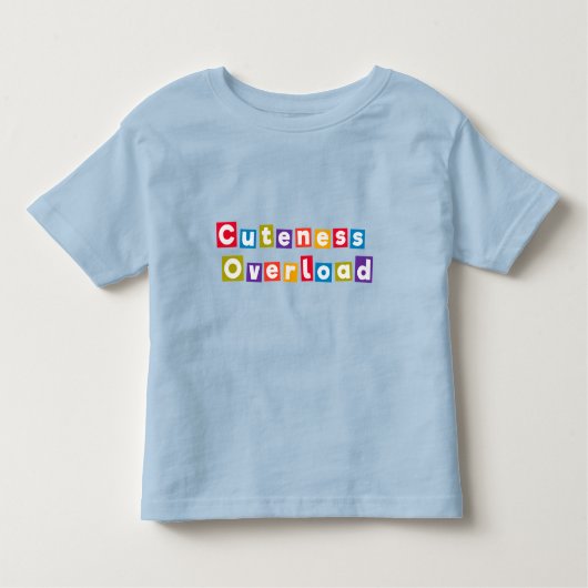 T-shirt Pour Les Tous Petits Texte Vibrant avec des mots Cuteness Overload (Devant)