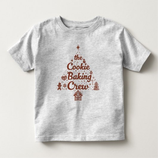 T-shirt Pour Les Tous Petits The Cookie Baking Crew Christmas Tree Design (Devant)