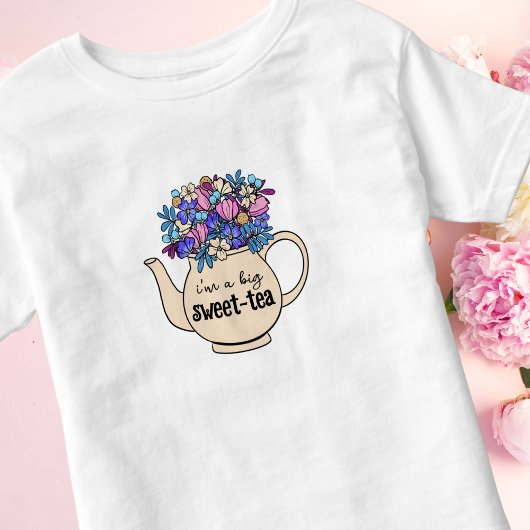 T-shirt Pour Les Tous Petits Thé sucré Floral théière Sweetie
