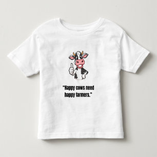 T-shirt Pour Les Tous Petits Thumbs Up Cow – Funny Cartoon Tee