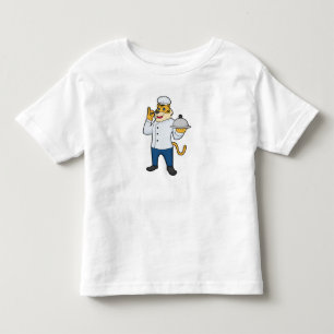 T-shirt Pour Les Tous Petits Tiger Cook Chef hat Platter