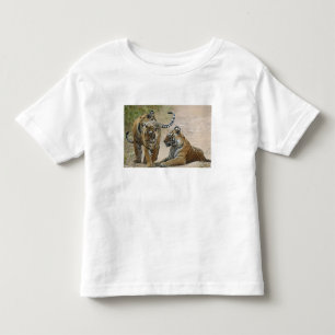 T-shirt Pour Les Tous Petits Tigre du Bengale royal et ses jeunes, Ranthambhor