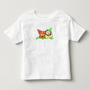 T-shirt Pour Les Tous Petits Tigre et Lion Animaux de Fête