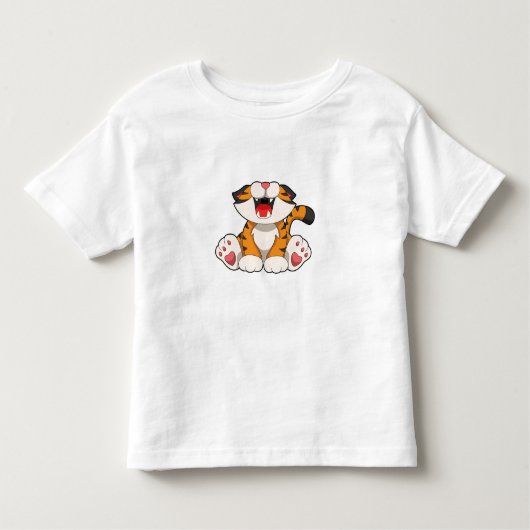T-shirt Pour Les Tous Petits Tigre rougissant (Devant)