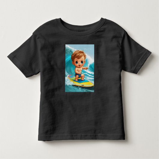 T-shirt Pour Les Tous Petits Tiny Wave Rider - Baby Surfer Vibes (Devant)