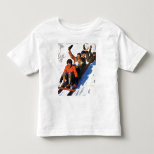 T-shirt Pour Les Tous Petits Tobagganing