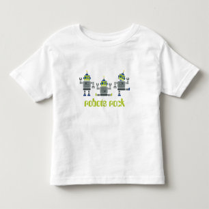 T-shirt Pour Les Tous Petits TODDLER CLOTHING :: robots x 3