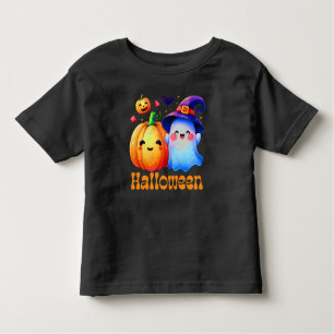 T-shirt Pour Les Tous Petits Toddler Halloween Citrouille Bat Ghost