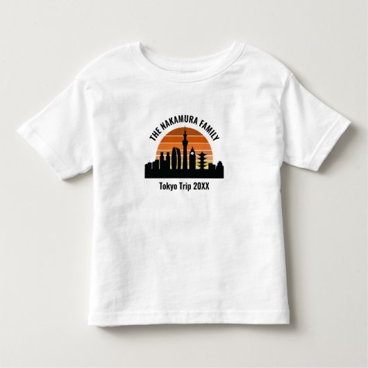 T-shirt Pour Les Tous Petits Tokyo Japon Sunset vacances personnalisées (Devant)