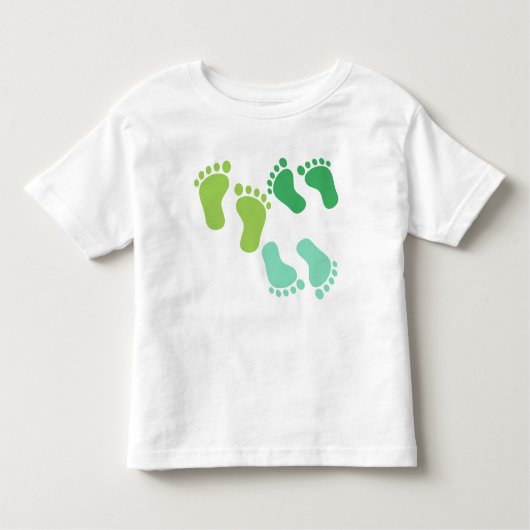 T-SHIRT POUR LES TOUS PETITS TONS DE PIEDS DE BÉBÉ VERT (Devant)