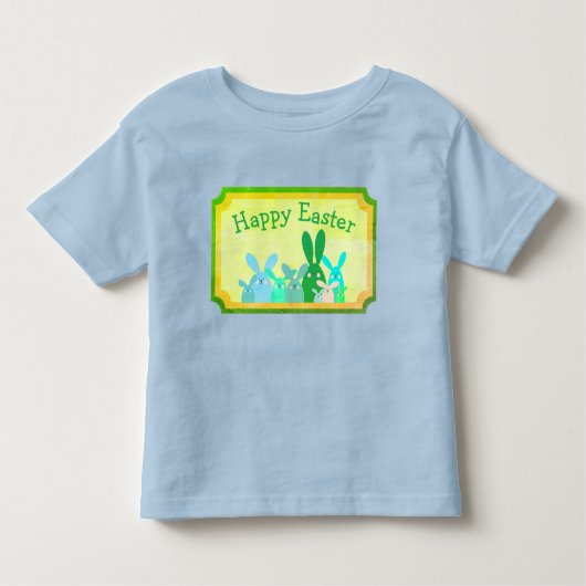T-shirt Pour Les Tous Petits Top de Pâques Bleu Joyeux (Devant)