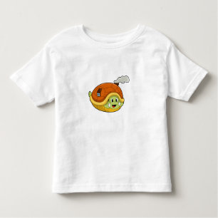 T-shirt Pour Les Tous Petits Tortue avec coquille comme maison
