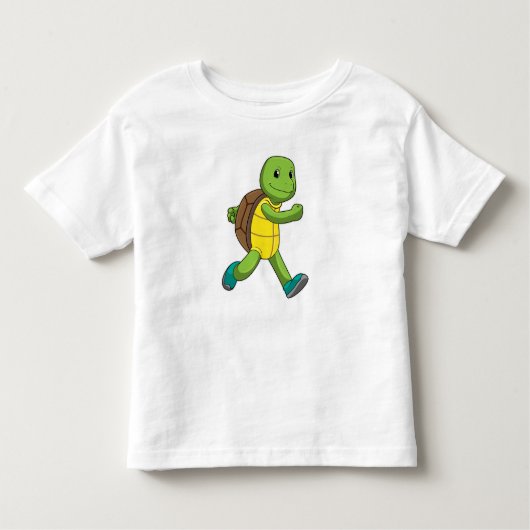 T-shirt Pour Les Tous Petits Tortue en course (Devant)