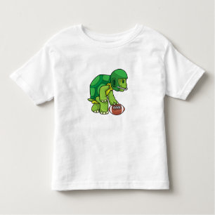 T-shirt Pour Les Tous Petits Tortue en sport avec football et casque