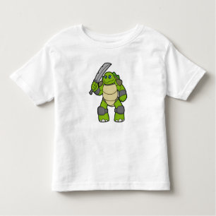 T-shirt Pour Les Tous Petits Tortue guerrière avec épée
