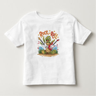 T-shirt Pour Les Tous Petits Tortue super Rockstar Rock Et Rouleau
