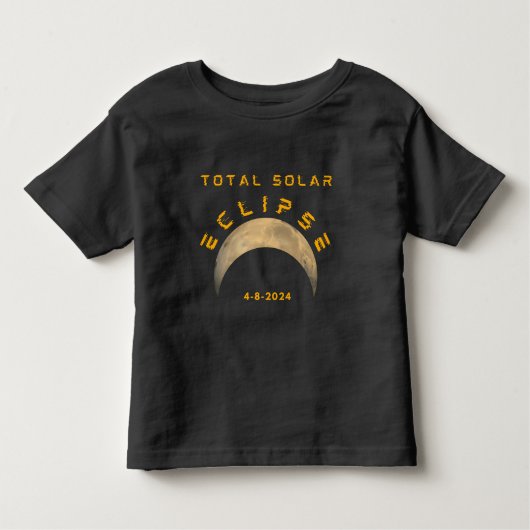 T-SHIRT POUR LES TOUS PETITS TOTAL SOLAIRE ÉLIPSE LUNE TERRE SOLAIRE (Devant)