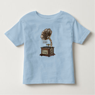 T-shirt Pour Les Tous Petits Tourne-disque dessin animé