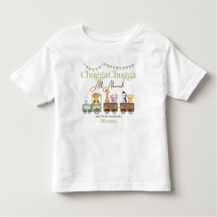 T-shirt Pour Les Tous Petits Tous Anniversaire Cute Chugga Watercolor Animal Tr