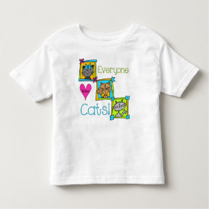T-shirt Pour Les Tous Petits Tout le monde aime les chats