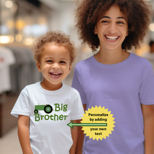 T-shirt Pour Les Tous Petits Tracteur Big Brother Green Farm