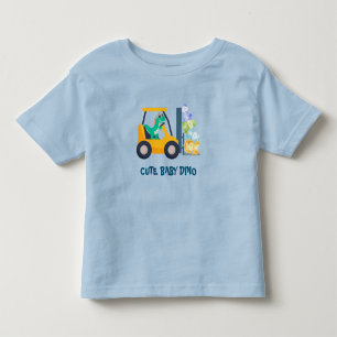 T-shirt Pour Les Tous Petits Tracteur de dino amusant Camion Anniversaire Écoli