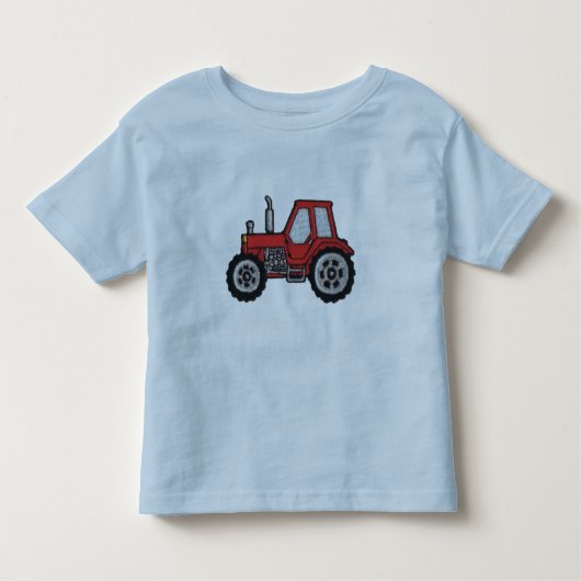 T-shirt Pour Les Tous Petits Tracteur rouge (Devant)