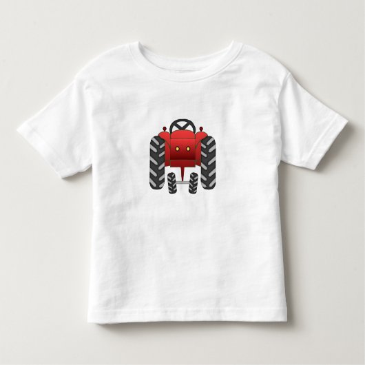 T-shirt Pour Les Tous Petits Tracteur rouge (Devant)