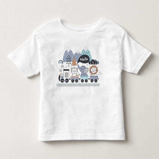 T-shirt Pour Les Tous Petits Train Animal Choo Choo (Devant)