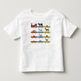 T-shirt Pour Les Tous Petits Train d'animal de ferme