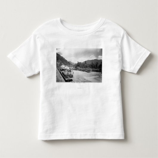 T-shirt Pour Les Tous Petits Train de touristes du projet de Skagit (Devant)
