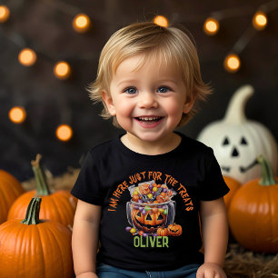 T-shirt Pour Les Tous Petits Traitements d'Halloween Citrouille orange mignon p