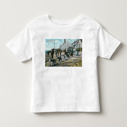 T-shirt Pour Les Tous Petits Transport de l'eau avec DogsNome, AK (Devant)