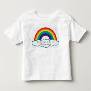 T-shirt Pour Les Tous Petits Trésor à l'extrémité de l'arc-en-ciel. pièce en t