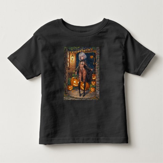 T-shirt Pour Les Tous Petits Trick ou le traitement, Brave Halloween Costume Gi (Devant)