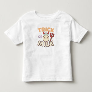 T-shirt Pour Les Tous Petits Trick ou Milk Little Devil